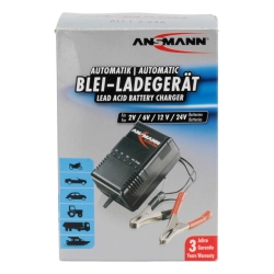 Plug-in charger for maintenance free 2V, 6V, 12V or 24V lead acid batteries and SLA from 1.3Ah