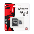 Kingston microSDHC Card 4GB + Adapter 