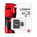 Kingston microSDHC Card 4GB + Adapter 